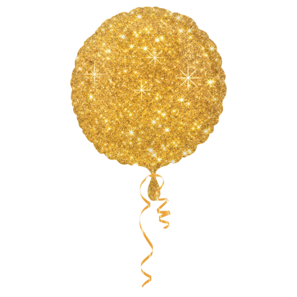 Standard Round Faux Sparkle Gold